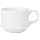 GenWare Porcelain White Stacking Cup 200ml/7oz (Pack of 6)