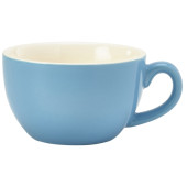 Genware Porcelain Bowl Shaped Cup 17.5cl/6oz Blue