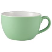 Genware Porcelain Bowl Shaped Cup 17.5cl/6oz Green