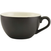 Genware Porcelain Bowl Shaped Cup 17.5cl Matt Black