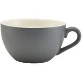 Genware Porcelain Bowl Shaped Cup 17.5cl Matt Grey