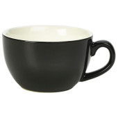 Genware Porcelain Bowl Shaped Cup 25cl Black