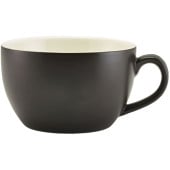 Genware Porcelain Bowl Shaped Cup 25cl Matt Black