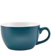 GenWare Porcelain Matt Teal Bowl Shaped Cup 250ml/8.75oz (Pack of 6)