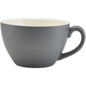 Genware Porcelain Bowl Shaped Cup 34cl Matt Grey