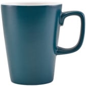 GenWare Porcelain Matt Teal Latte Mug 340ml/12oz (Pack of 6)
