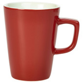 Genware Porcelain Latte Mug 34cl Red