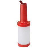 Save & Pour Professional Quart Cocktail Juice Bottle 1 Litre Red