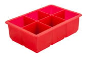 Ice Cube Mould Silicone 2 Inch Square - 6 Cavities