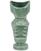 Ceramic Large Mouth Jungle Green Tiki Mug 650ml