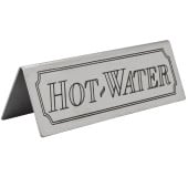 Stainless Steel Hot Water Table Sign