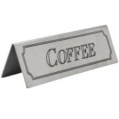 Stainless Steel Coffee Table Sign