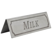 Stainless Steel Milk Table Sign