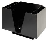 Black 3 Part Bar Napkin Holder Organiser 