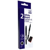 Whiteboard Marker Bullet Tip With Eraser (Pack of 2)