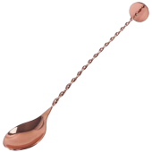 Copper Plated Cocktail Mixing Bar Spoon With Masher 28cm/11"