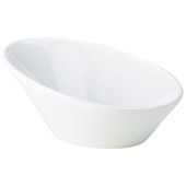Genware Porcelain Oval Sloping Bowl 21cm