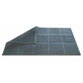 Black Rubber Non Slip Bar Floor Mat 150 x 90cm