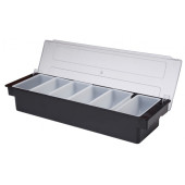 6 Part BLACK Plastic Condiment Holder