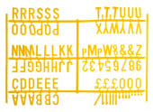 Yellow Letter Set 3/4 Inch (540 characters) 