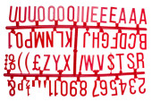 Red Letter Set 1 1/4 Inch (390 characters) 