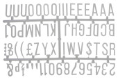 White Letter Set 1 1/4 Inch (390 characters) 