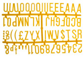 Yellow Letter Set 1 1/4 Inch (390 characters) 