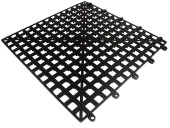 Black Interlocking Bar Tile Shelf Liner 13 x 13 Inch