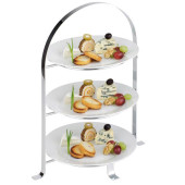 3 Tier Chrome Serving  Stand 26cm