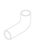 Mach Rubber Elbow 90° 28mm Dia L=100x70 (for Drain Pump)