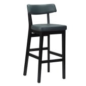Nico Highchair Iron Grey Faux Leather with Black Frame