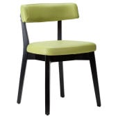 Nico Side Chair Lime Green Faux Leather With Black Frame