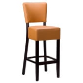 Alto FB Highchair Ochre Brown Faux Leather With Wenge Frame