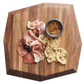 Creations Wood Square Faceted Acacia Board 38.1cm (Pack of 2)