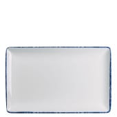 Creations Blue Dapple Melamine Rectangle Tray 30.5 x 19.1cm/12 x 7.5" (Pack of 12)