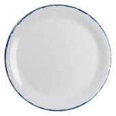 Creations Blue Dapple Melamine Coupe Plate 25.4cm/10" (Pack of 12)