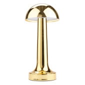 Dome Cordless Table Lamp Brass 22cm