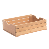 Churchill Comas Beech Wood Crates GN 1/2 26 x 32.5 x 10cm (Pack of 4)