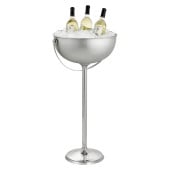 Round Beverage Stand with Handle Stainless Steel