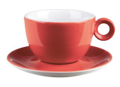 Costa Verde Cafe Red Bowl Shaped Coffee Cup 230ml/8oz (Pack of 12)