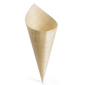 Pinewood Serving Cone 125x65mm (Pack of 50)