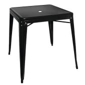 Bolero Bistro Square Steel Table Black 660mm