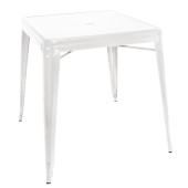Bolero Bistro Square Steel Table White 660mm