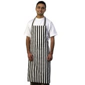 Black & White Stripe Bib Apron