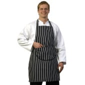 Butchers Blue & White Bib Apron With Front Pocket