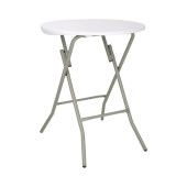 Bolero Round Folding Table Granite White 600mm