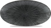 Studio Prints Agano Black Oval Chefs Plate 11.8x5.75"