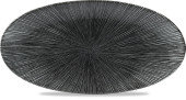 Studio Prints Agano Black Oval Chefs Plate 13.75x6.75"