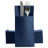 Airlaid Pocket Napkins 8 Fold Dark Blue (Pack of 500)