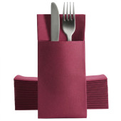 Airlaid Pocket Napkins 8 Fold Burgundy (Pack of 500)